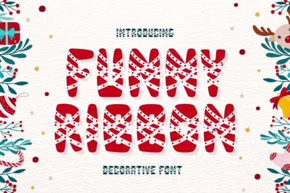 Funny Ribbon: A Playful Christmas Font for Creative Expression