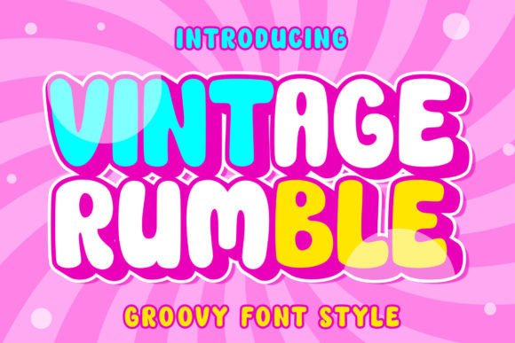 Vintage Rumble: A Groovy Font for Creative Expression